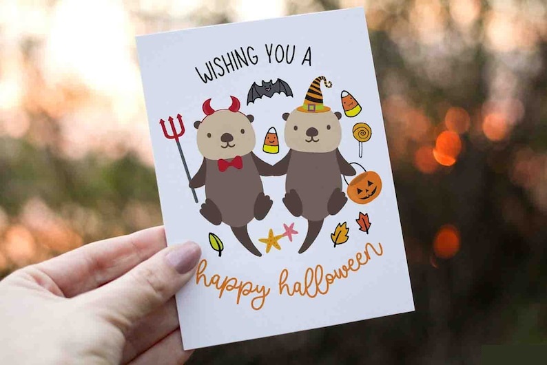 🎁Cute Halloween Kids Animal Greeting Card