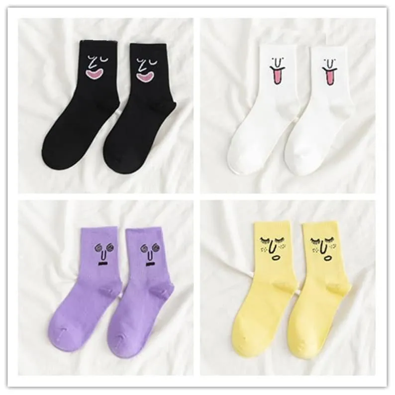 Hot Sale🔥 - Funny Crazy Face Socks (Set of 10)