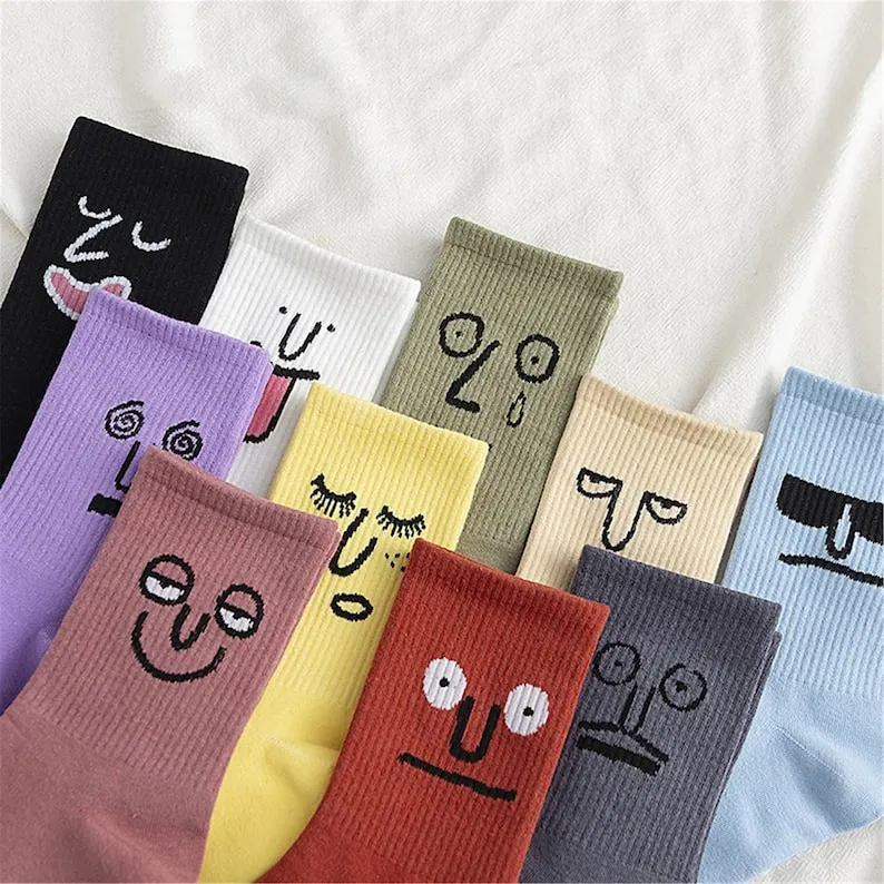 Hot Sale🔥 - Funny Crazy Face Socks (Set of 10)