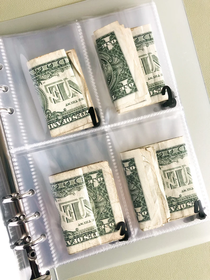 5K TOTAL | 100 Envelope Savings Challenge & Cash Envelopes | Budget Binder Inserts | Money Savings Book | A5 Reusable Tracker | NO BINDER