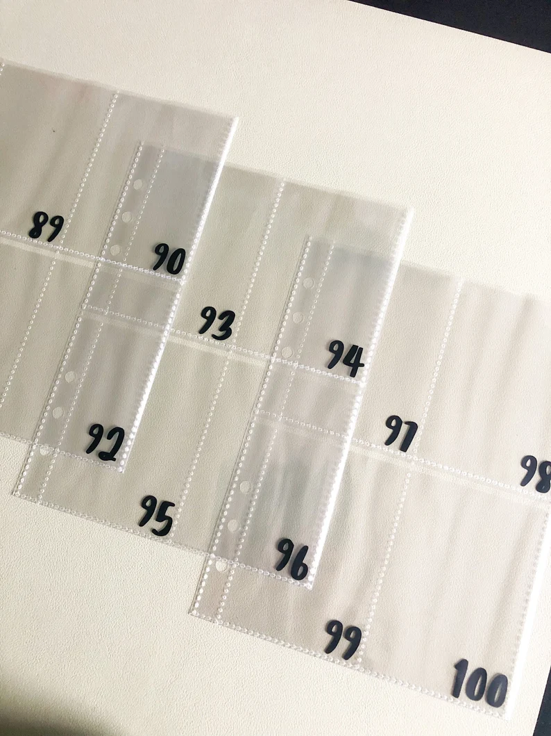 5K TOTAL | 100 Envelope Savings Challenge & Cash Envelopes | Budget Binder Inserts | Money Savings Book | A5 Reusable Tracker | NO BINDER