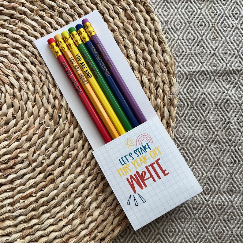 Engraved Pencils Positive Affirmations Pencils Back to image 5