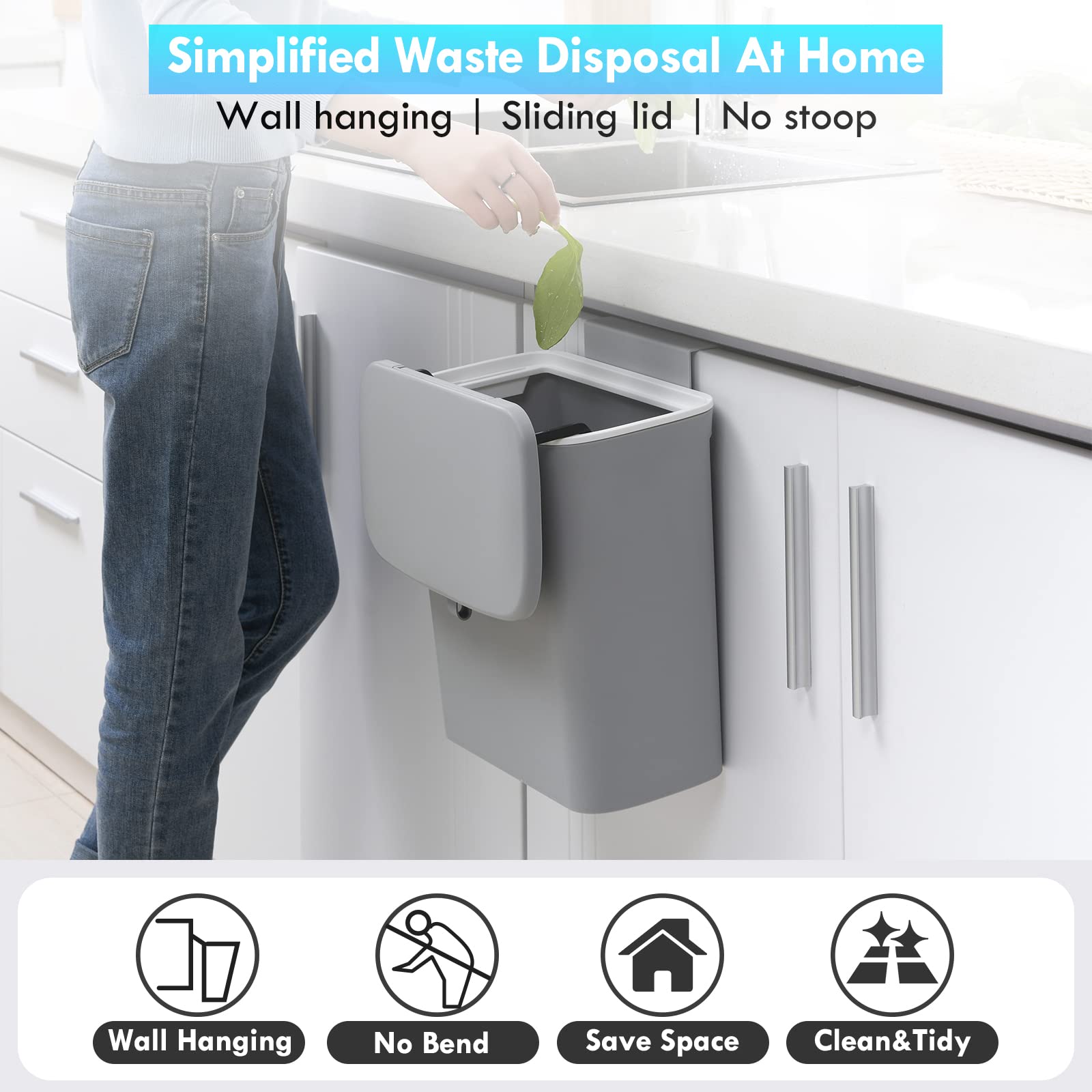 Hanging Kitchen Bin with Lid(Buy 2 Free Shipping)-EchoDecor