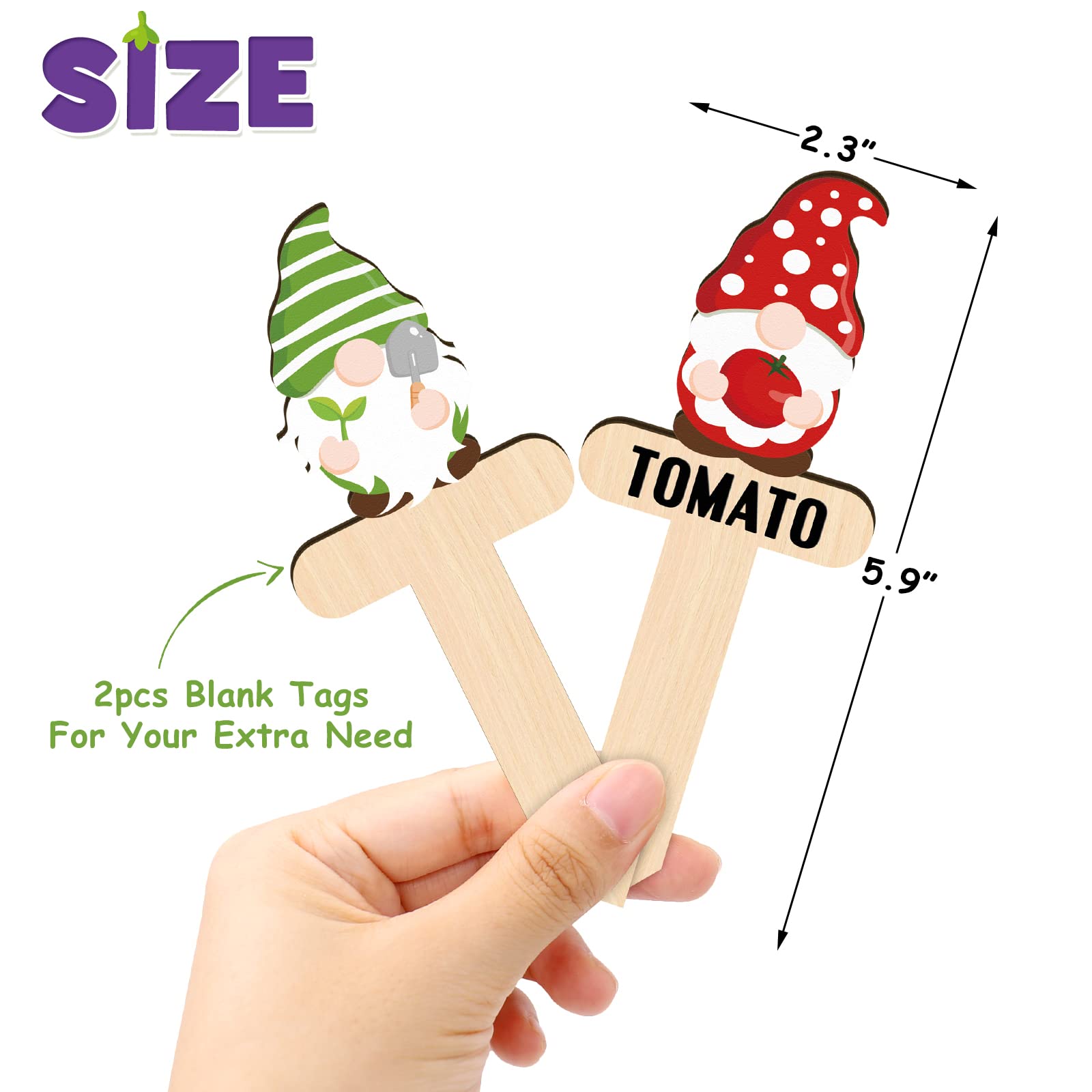 30 Pieces Gnome Wooden Plant Markers(Buy 2 Free Shipping, ($0.77 / Count))-EchoDecor