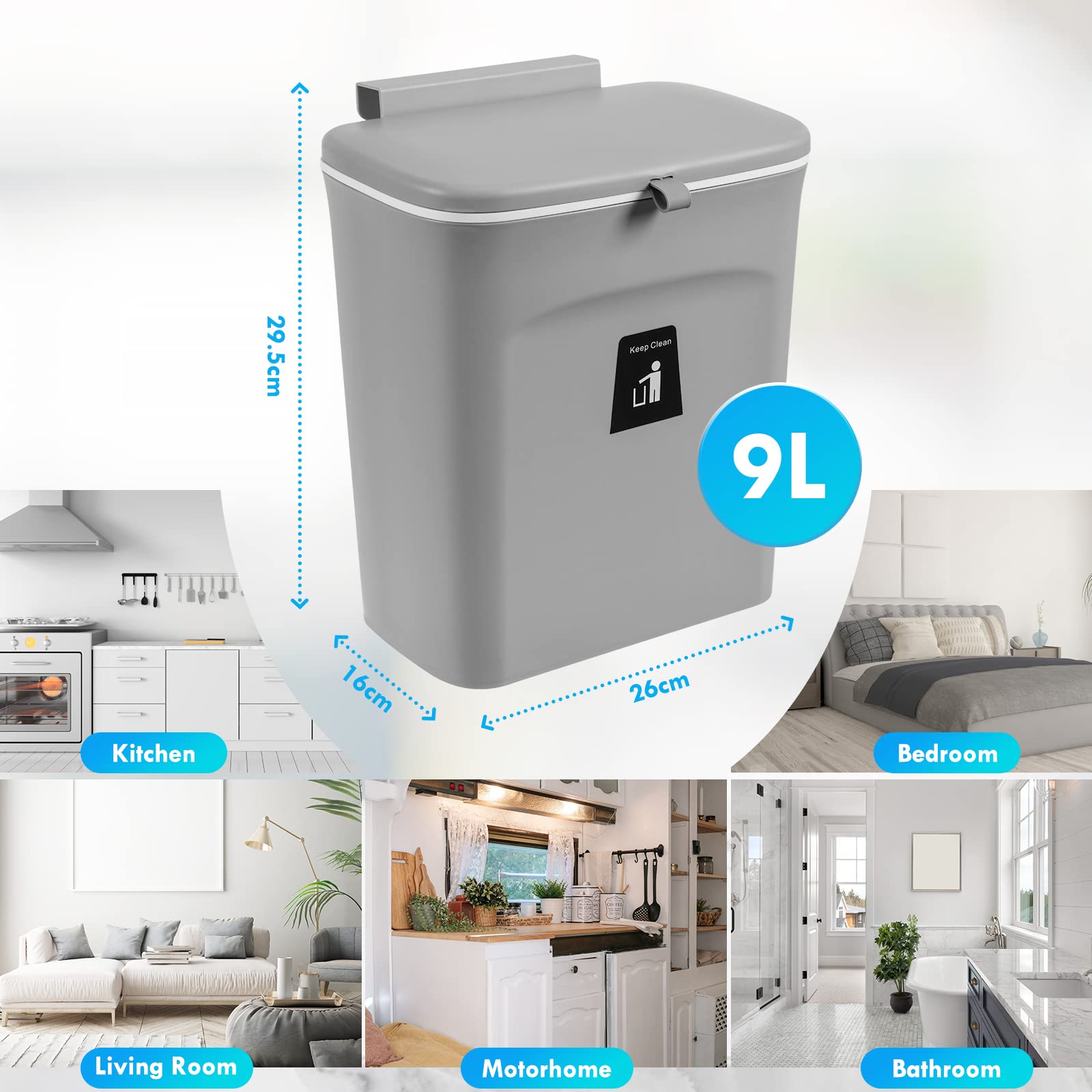 Hanging Kitchen Bin with Lid(Buy 2 Free Shipping)-EchoDecor