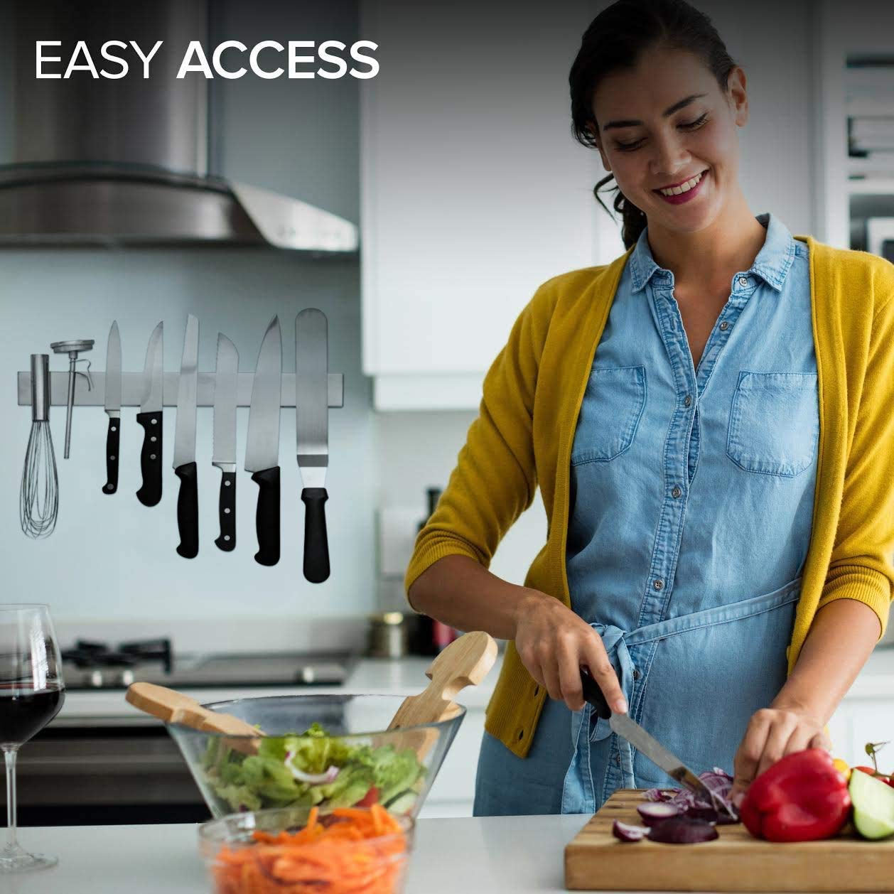 Multipurpose Magnetic Knife Holder Made of 304 Stainless Steel(Buy 2 Free Shipping)-EchoDecor