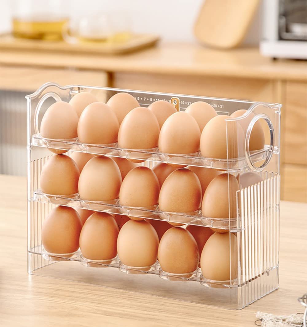 🔥Buy 2 Free Shipping🔥3-Layer Flip Fridge Egg Tray Container(30 Grid)-EchoDecor