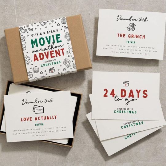 🎄Christmas Advent Calendar-🗃Twenty-Four Days Of Christmas Card Set-EchoDecor