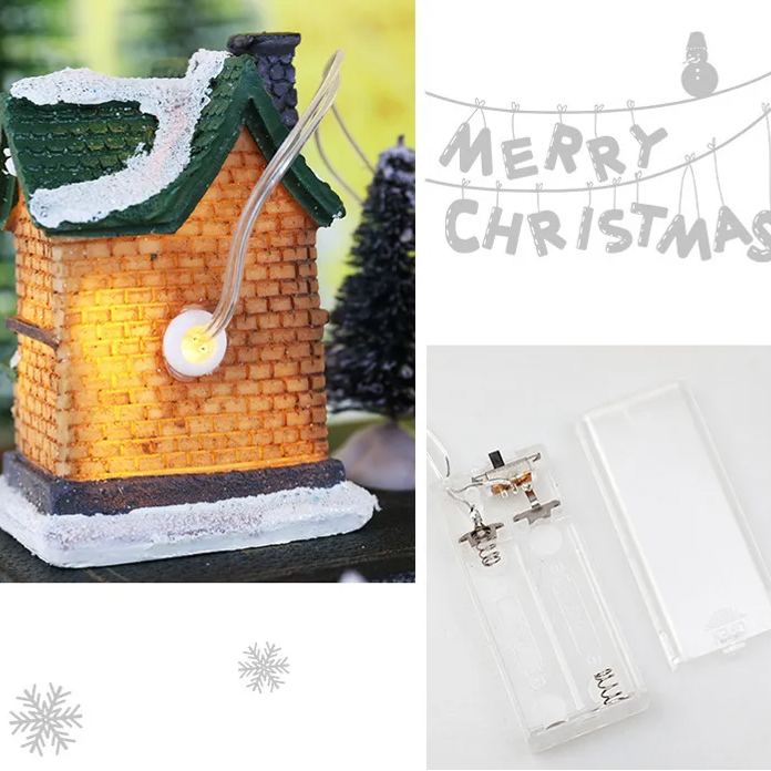 🎄Christmas Pre-sale-50% Off🏡Christmas Village LED Light Miniature House Set (10 Pcs)-EchoDecor