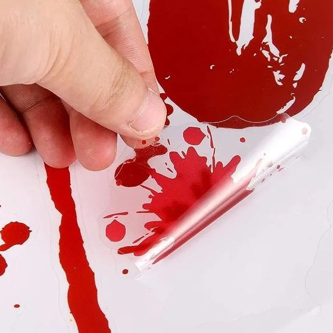 Halloween horror print window sticker