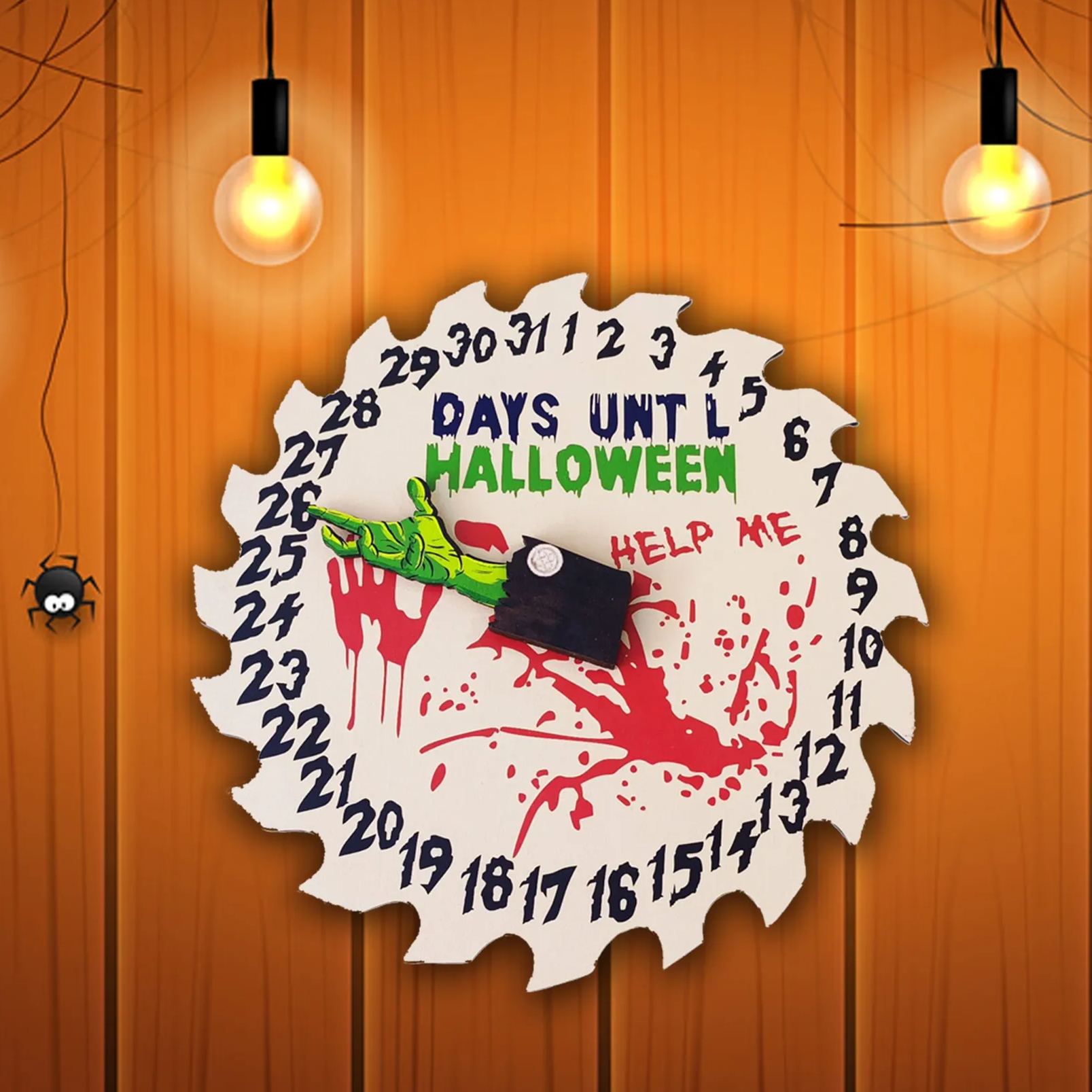 Halloween 31 days wooden countdown