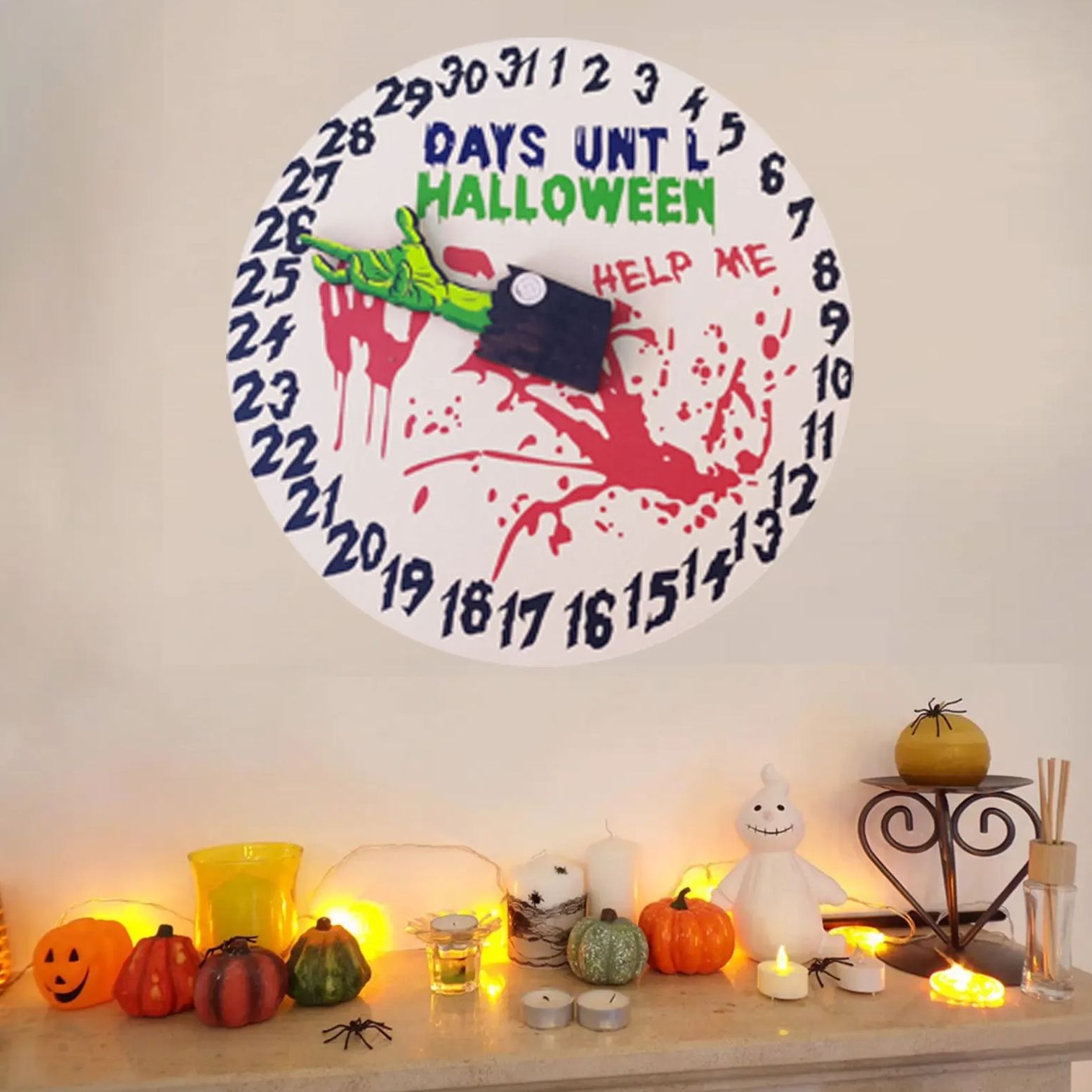 Halloween 31 days wooden countdown