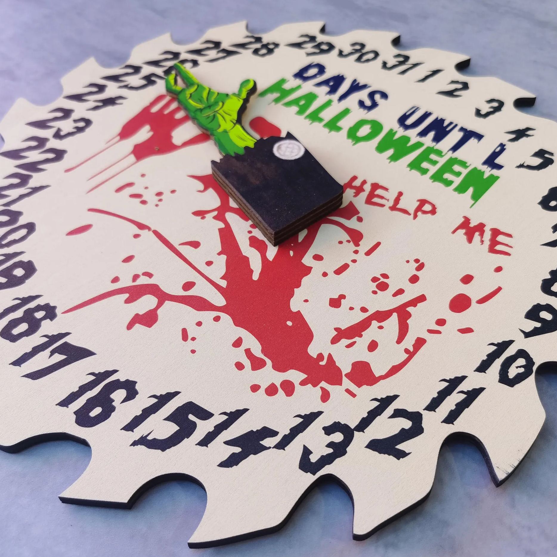 Halloween 31 days wooden countdown