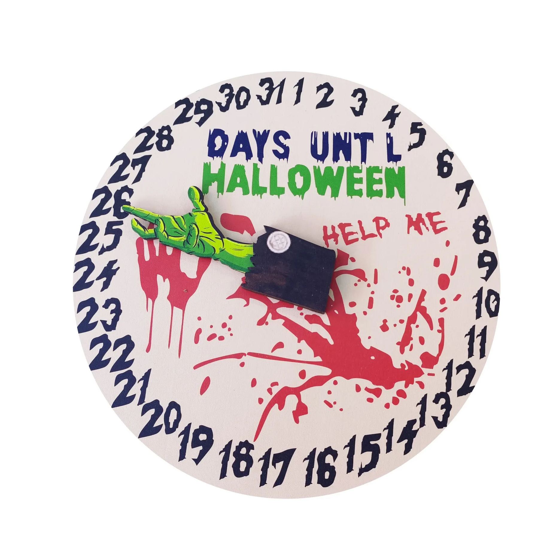 Halloween 31 days wooden countdown