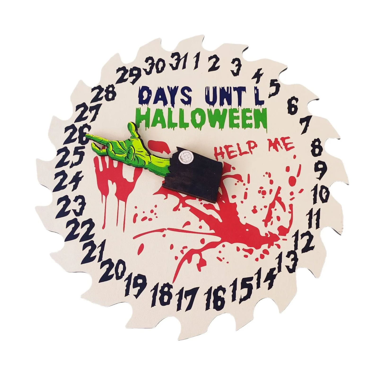 Halloween 31 days wooden countdown