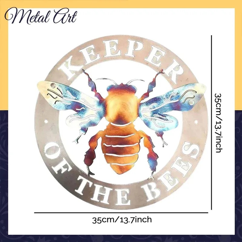 🍯Keeper of the Bees Metal Art 🐝-EchoDecor