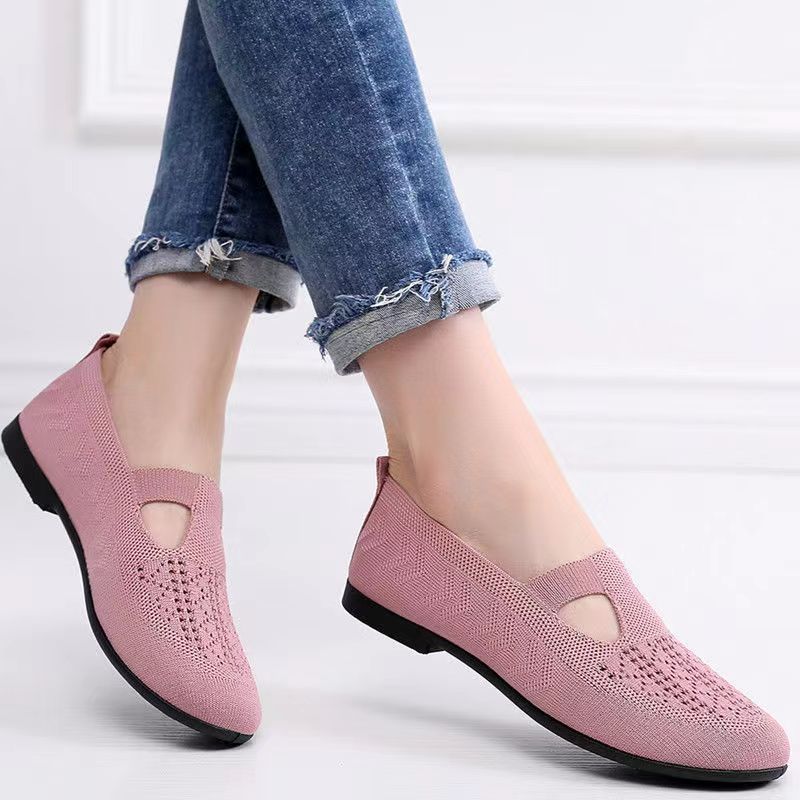 Comfortable Summer Travel Mules Moccasins for Women-Pink Laura