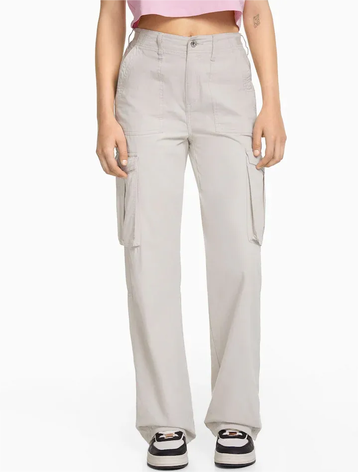 Adjustable Straight Fit Cargo Pants (Buy 2 Free Shipping)-Pink Laura