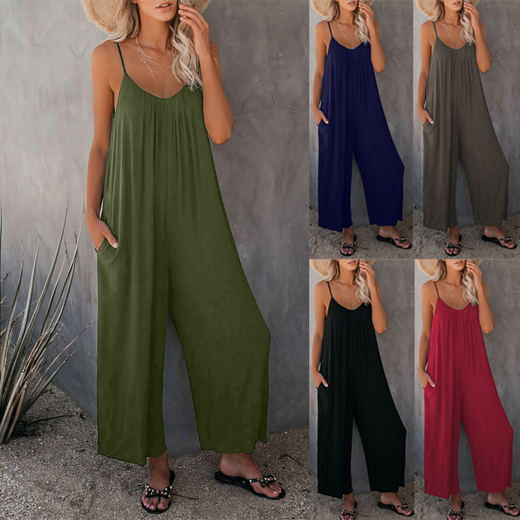 Ultimate Flowy Jumpsuit with Pockets -Pink Laura