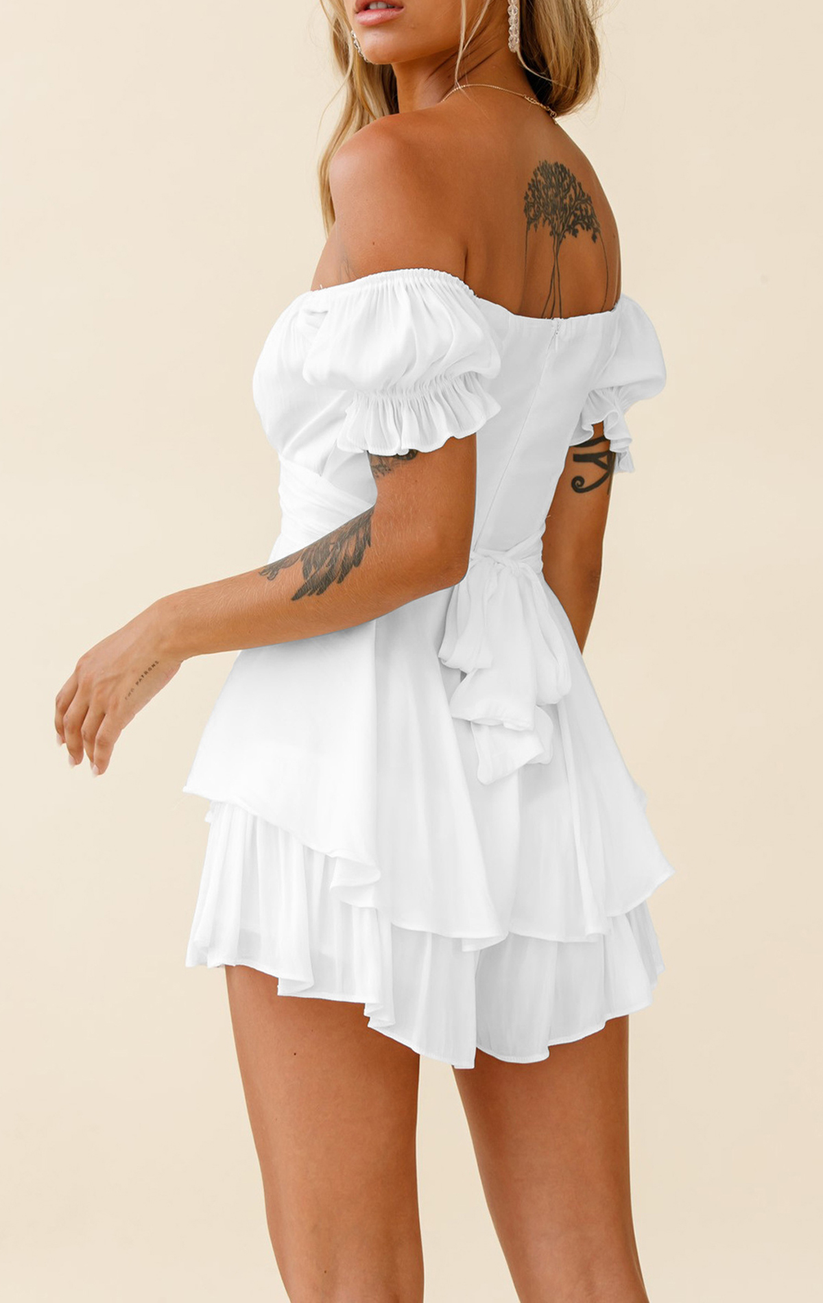 One-neck Short-sleeved Jumpsuit-Pink Laura