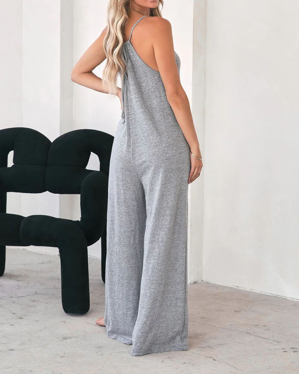 Pocket Jumpsuit Relaxed Casual Pants-Pink Laura