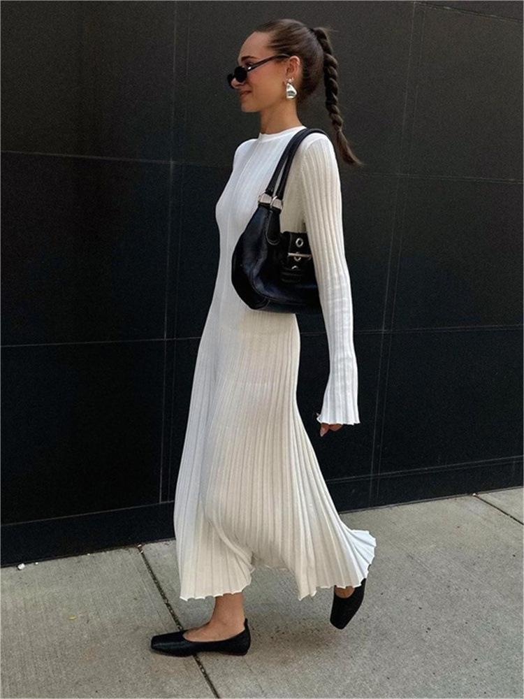 2023 Fall New Sleeved Knit Midi Dress (Buy 2 Free Shipping)