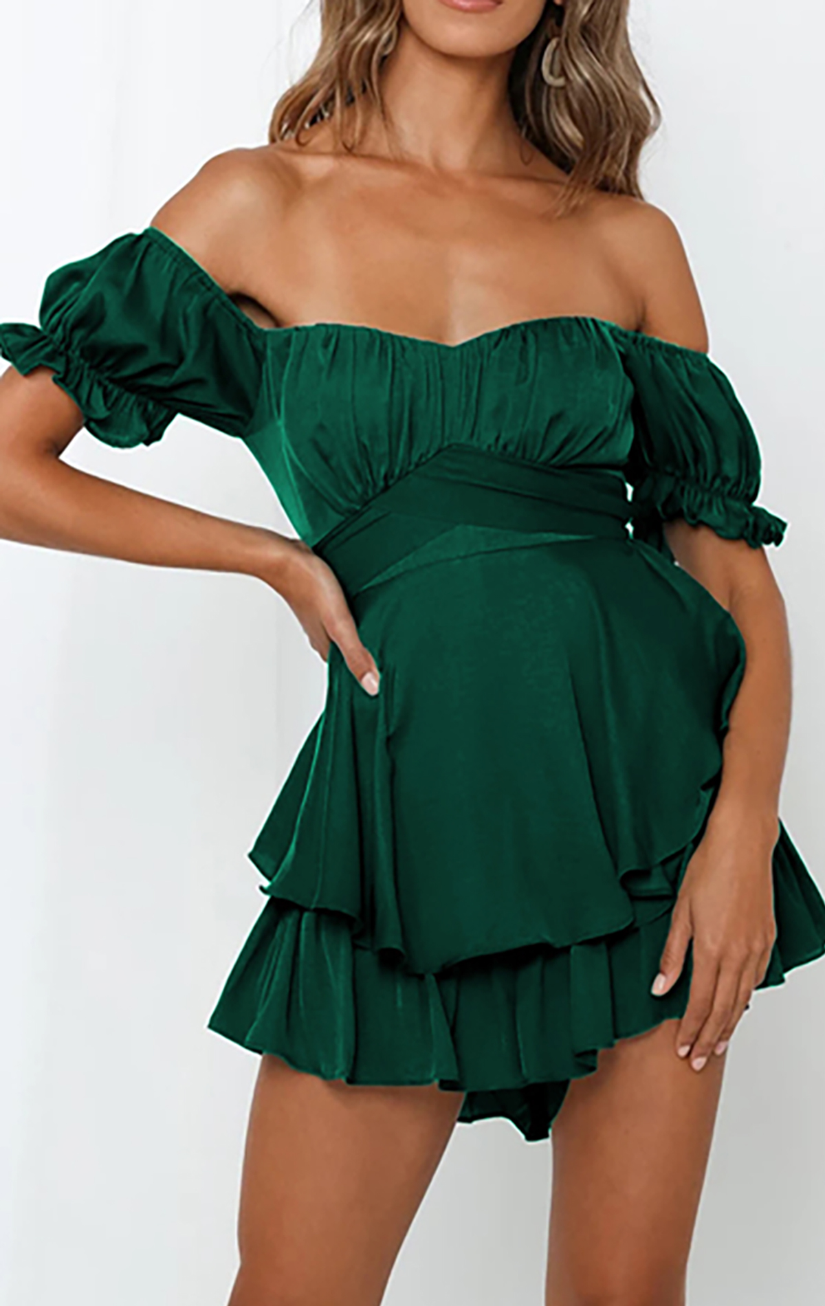 One-neck Short-sleeved Jumpsuit-Pink Laura