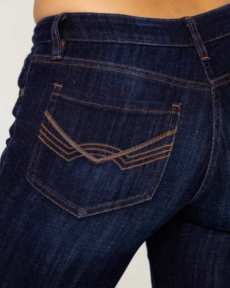 Trendy Pocket Pattern Retro Bootcut Pants-Pink Laura