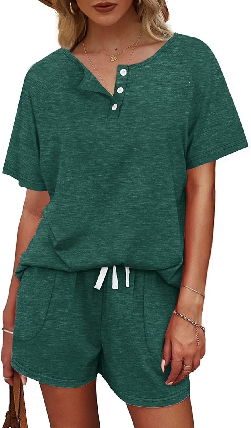  Women's Casual Outfit 2 Pieces Set -Pink Laura