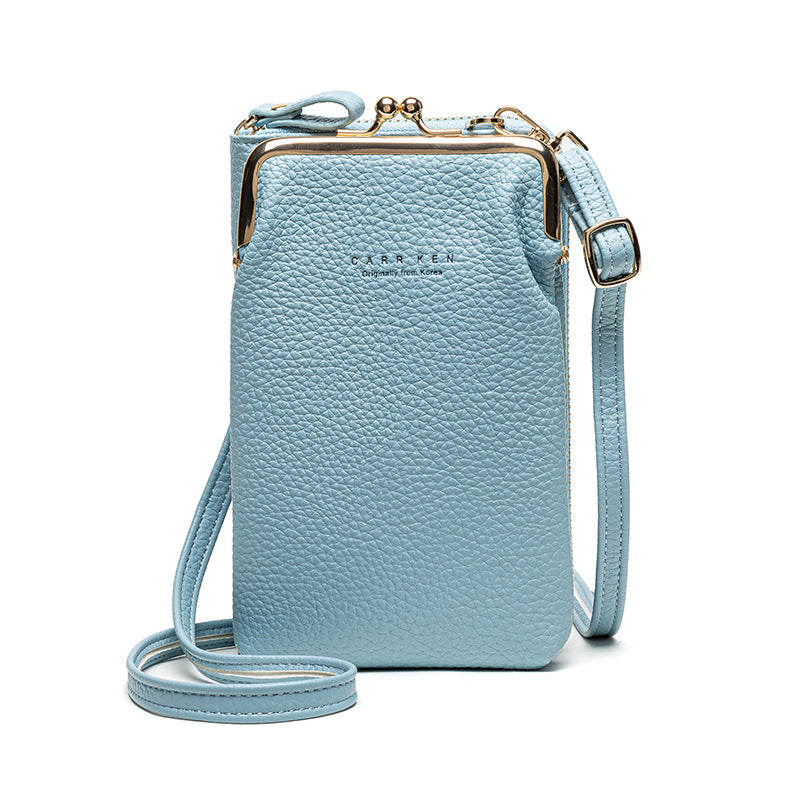 CRYSTAL LEATHER SHOULDER BAG