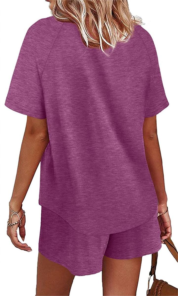  Women's Casual Outfit 2 Pieces Set -Pink Laura