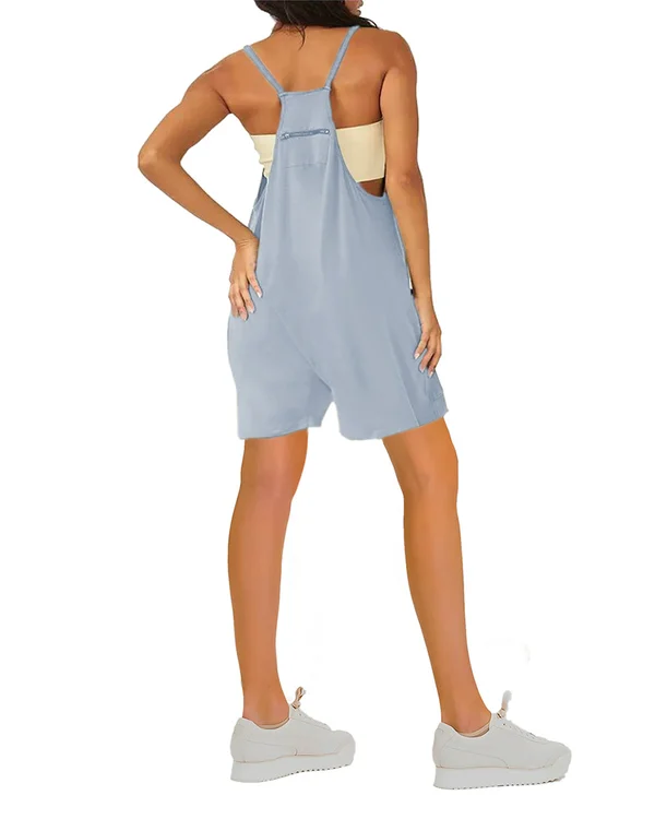 Summer Short Jumpsuit with Pockets (Buy 2 Free Shipping)-Pink Laura