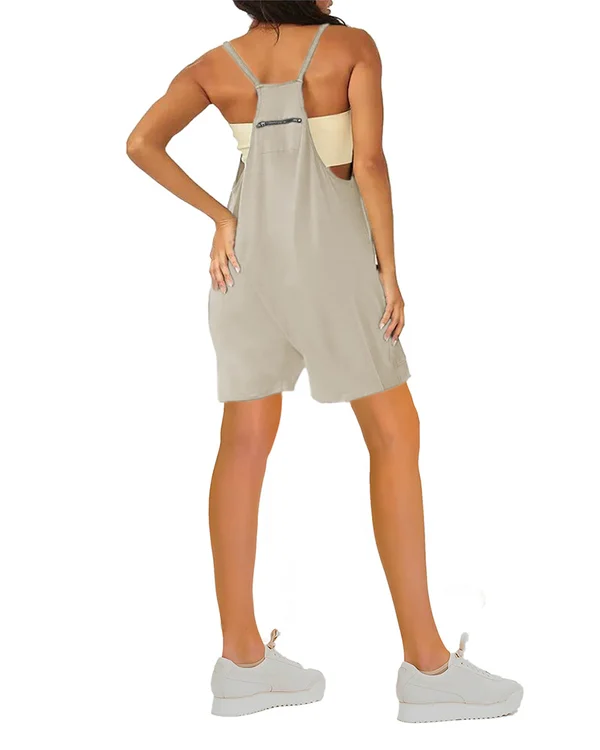 Summer Short Jumpsuit with Pockets (Buy 2 Free Shipping)-Pink Laura