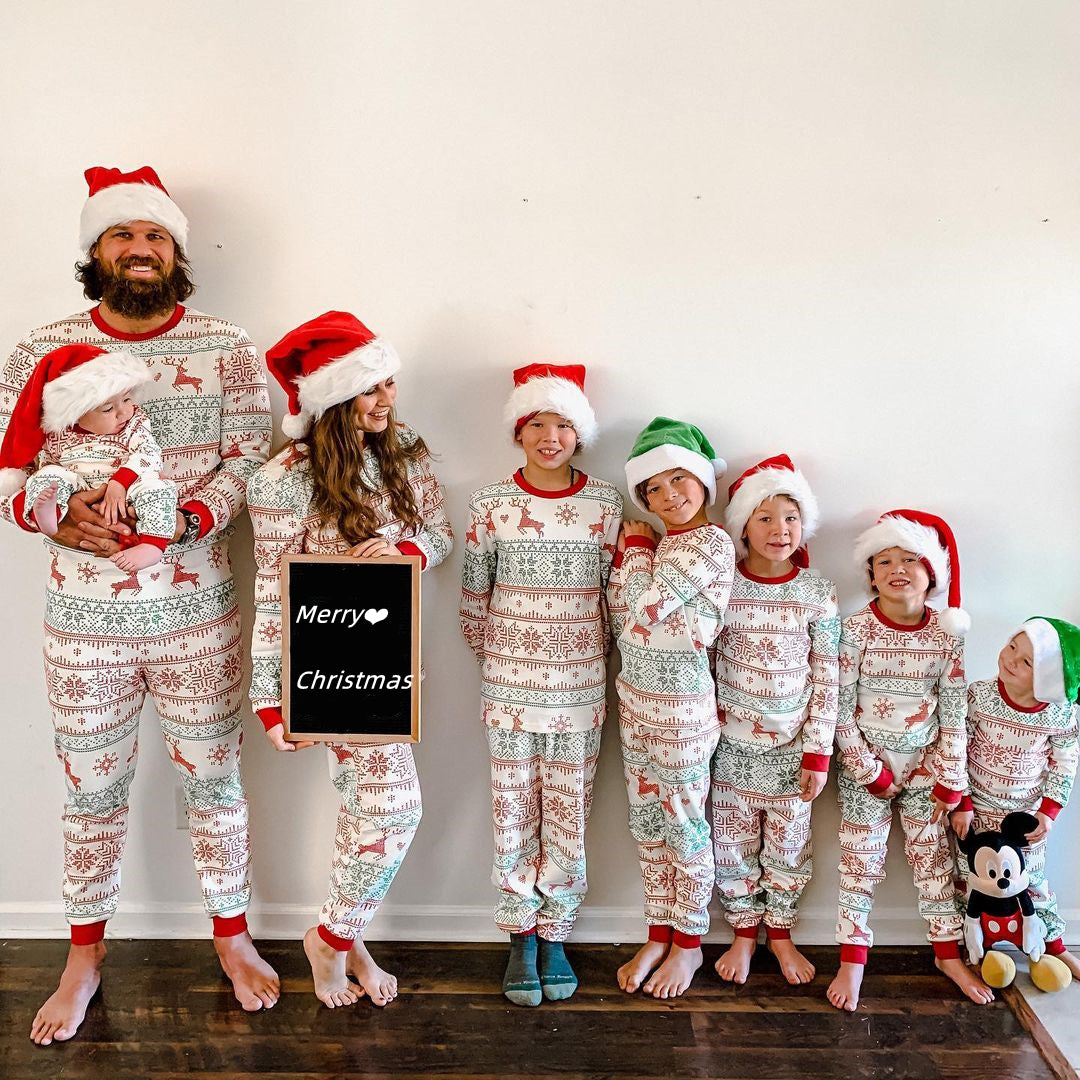 Elk Christmas Family Pajamas 2-piece Set