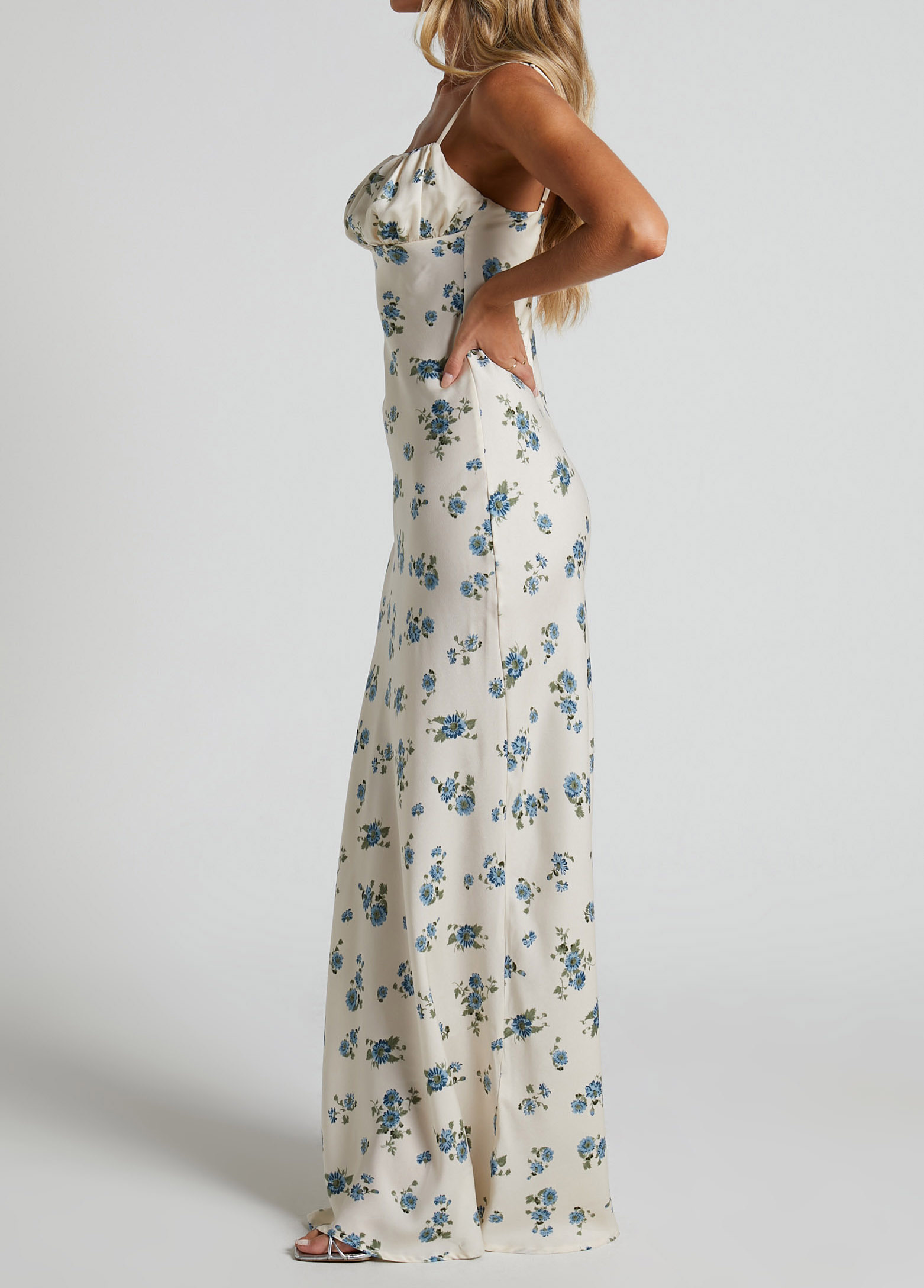 Women Maxi Dress In Cream (Last Day Promotion 50% OFF)-Pink Laura