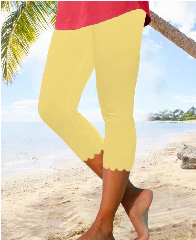 2023 Fashion Solid Color Cropped Pants