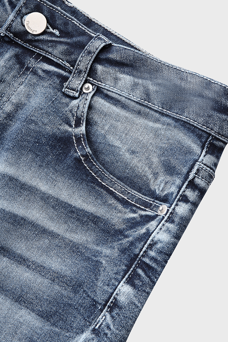 90s Vintage Embroidery Pocket Low Waist Jeans-Pink Laura