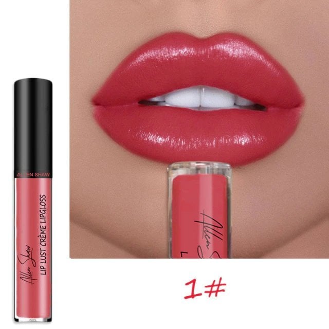 12 Color  Long Lasting Moist Lip Gloss Plumper Liquid Lipstick-Pink Laura