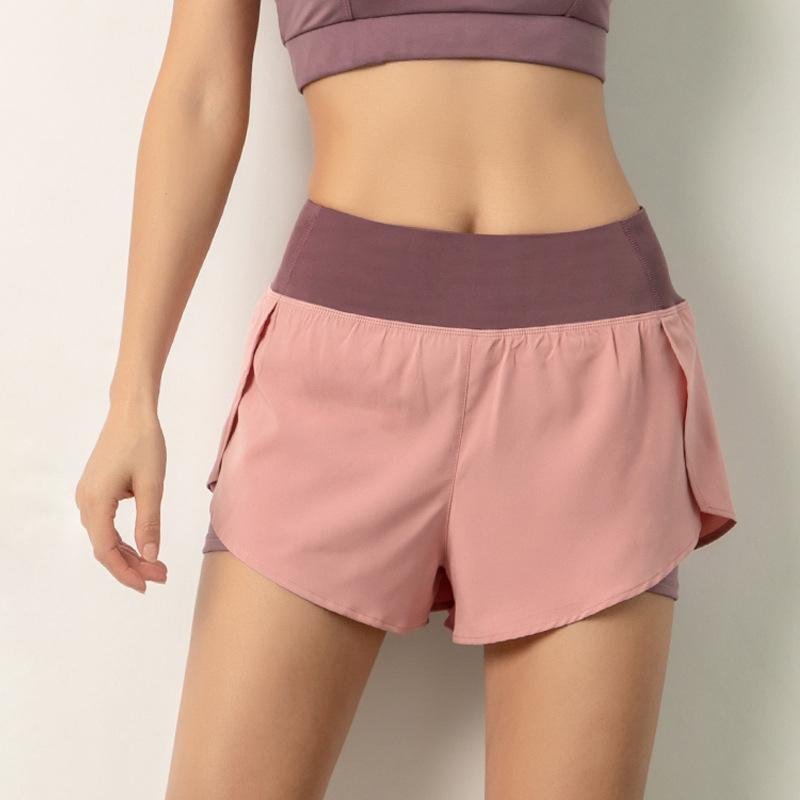 2 in 1 Women's Sports Shorts-Pink Laura