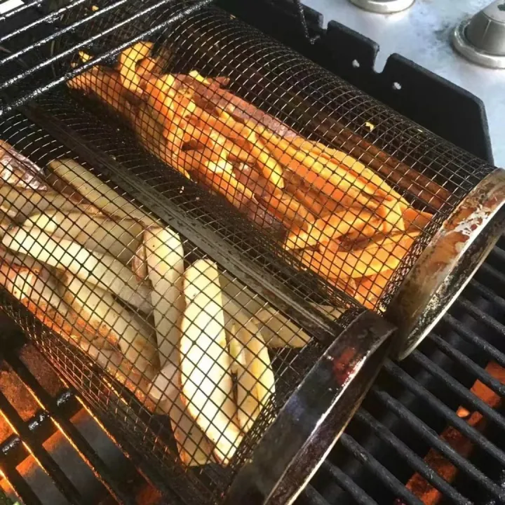 👨‍🍳BBQ Utdoor Grill Net / Barbecue Stainless Steel Wire Mesh Cylinder-Grand Kitchen