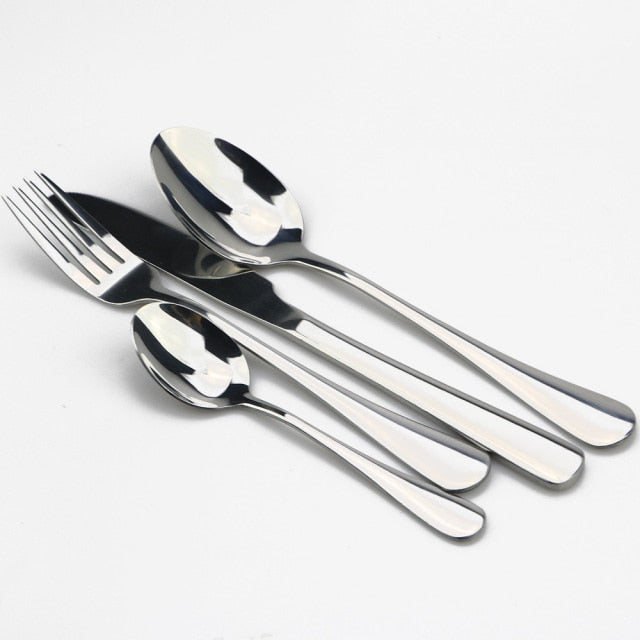 Dinnerware Set Colorful Rainbow Knife Fork Teaspoon Dishwasher Safe
