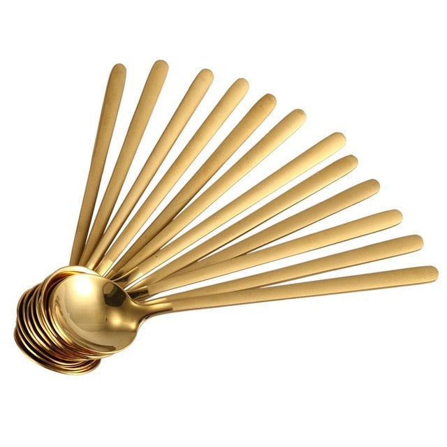12pcs Round Shape Coffee Spoon-Grand Kitchen