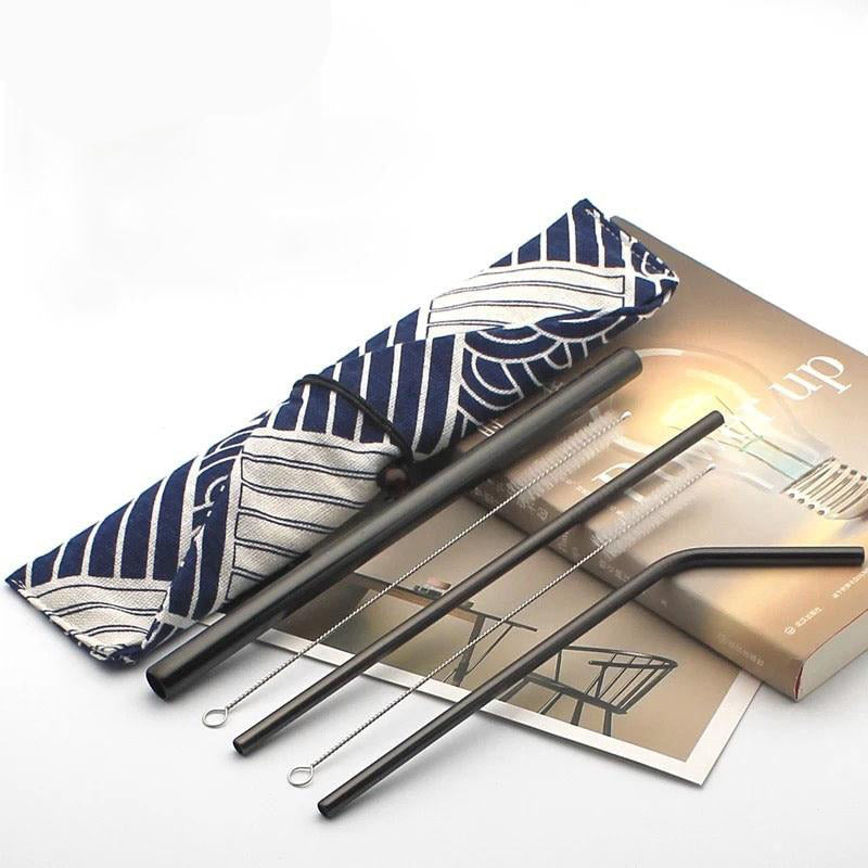 Reusable Metal Drinking Straws Stainless Steel Drinks Metal Straw Set-Grand Kitchen