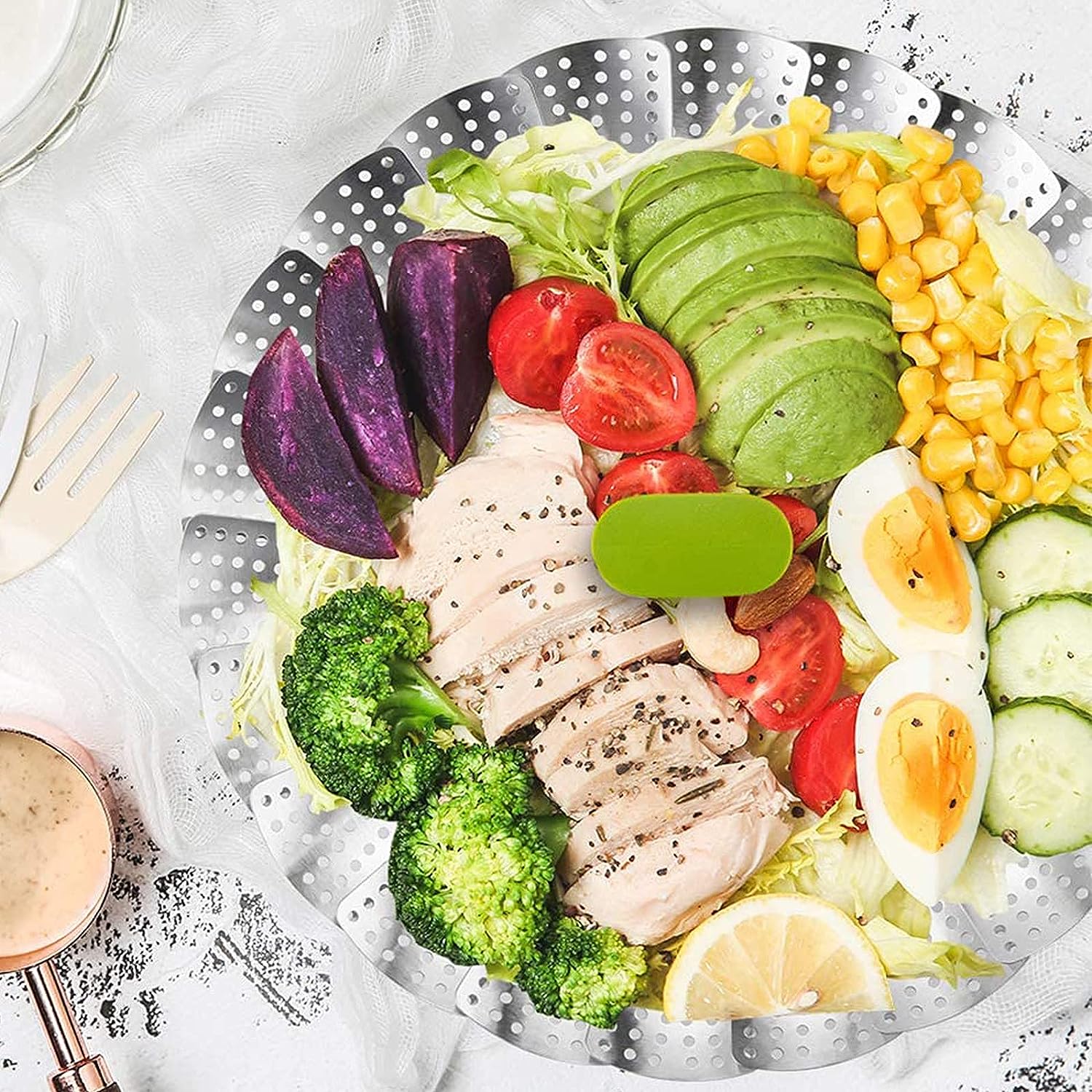 🔥Hot Sale 49% OFF🔥Stainless steel vegetable steamer--folding steamer