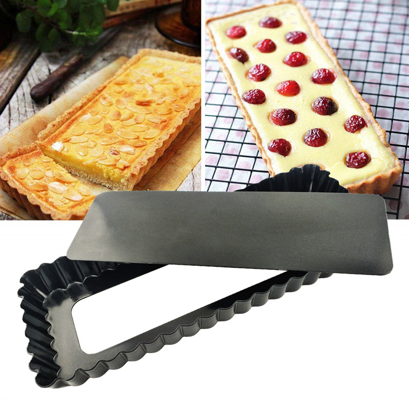 Non-stick Rectangular Tart Pan with Removable Bottom