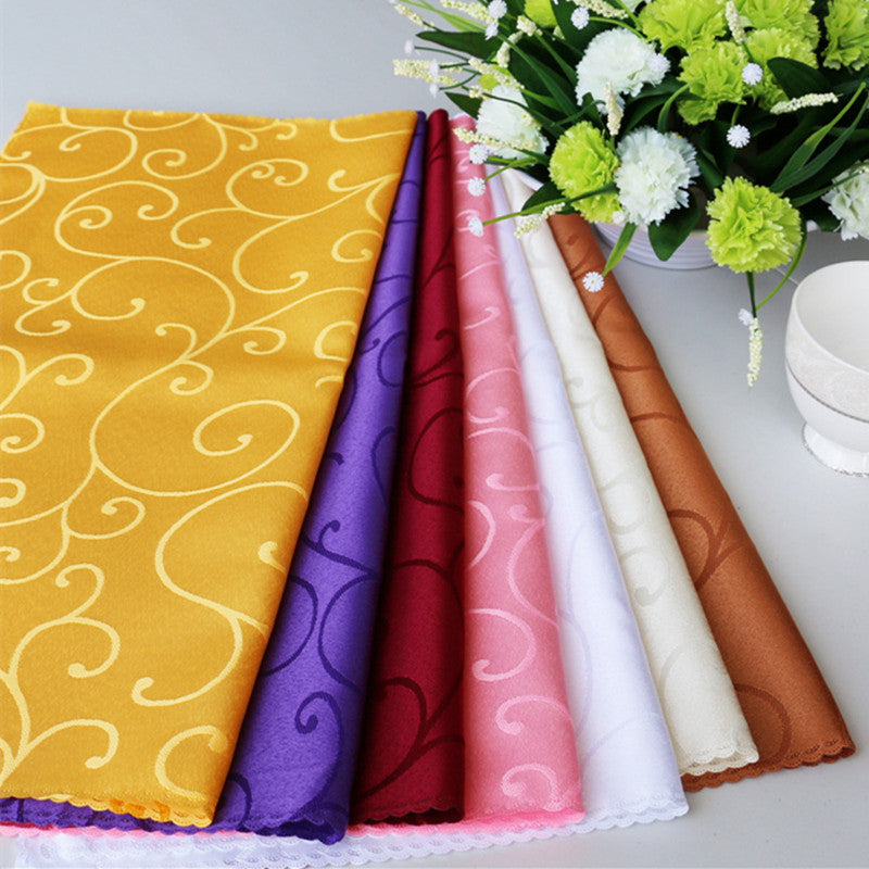 10pcs Polyester Jacquard Table Napkin Dinner Napkins Handkerchiefs-Grand Kitchen