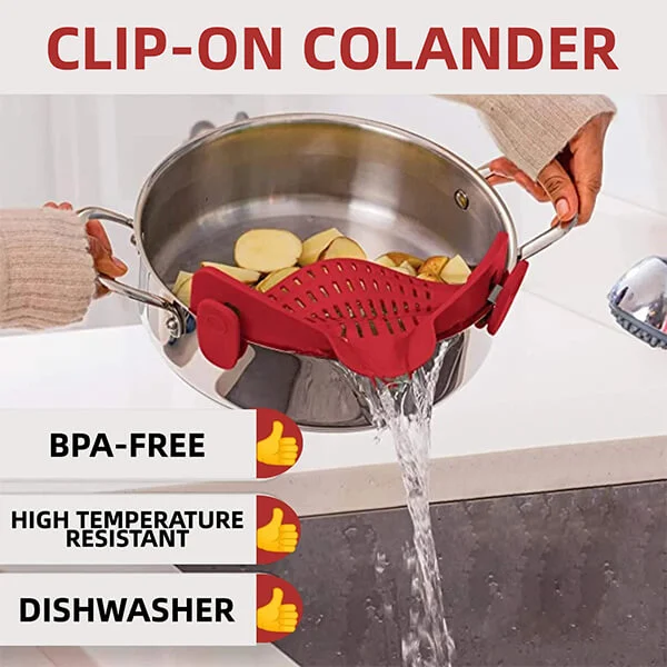 Clip On Strainer Silicone-Grand Kitchen