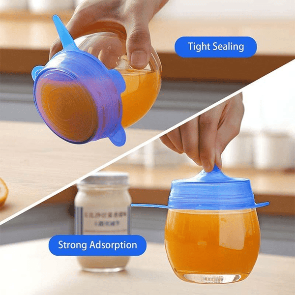 Silicone Fresh Keeping Lids 6Pcs-Grand Kitchen