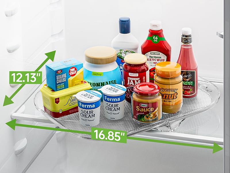 fridge lazy susan organizer