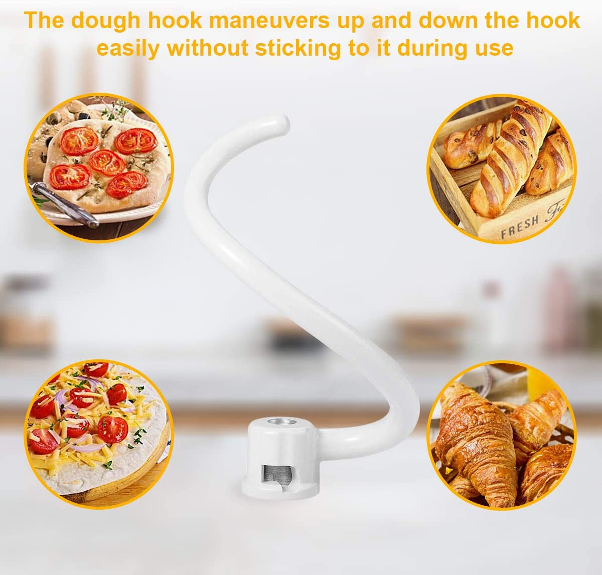 Spiral Coated Metal Dough Hooks